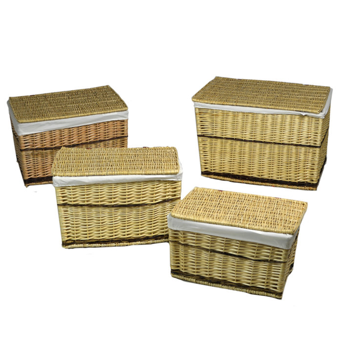 Sommerallee 4-tlg. Wäschekorb-Set aus Korbgeflecht | Wayfair.de